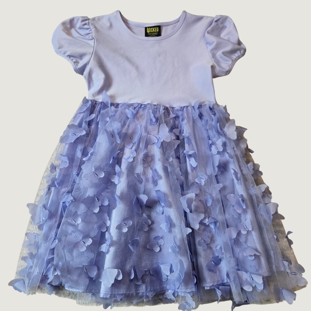Wicked Paul Tazewell Purple Butterfly Tulle Dress Girls XS 4 Gilda Wizard of Oz